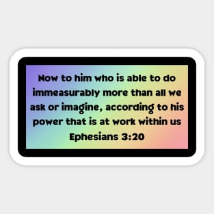 Bible Verse Ephesians 3:20 Sticker